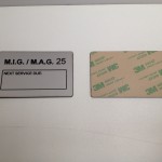 laser cut ABS and laser engraved rowmark